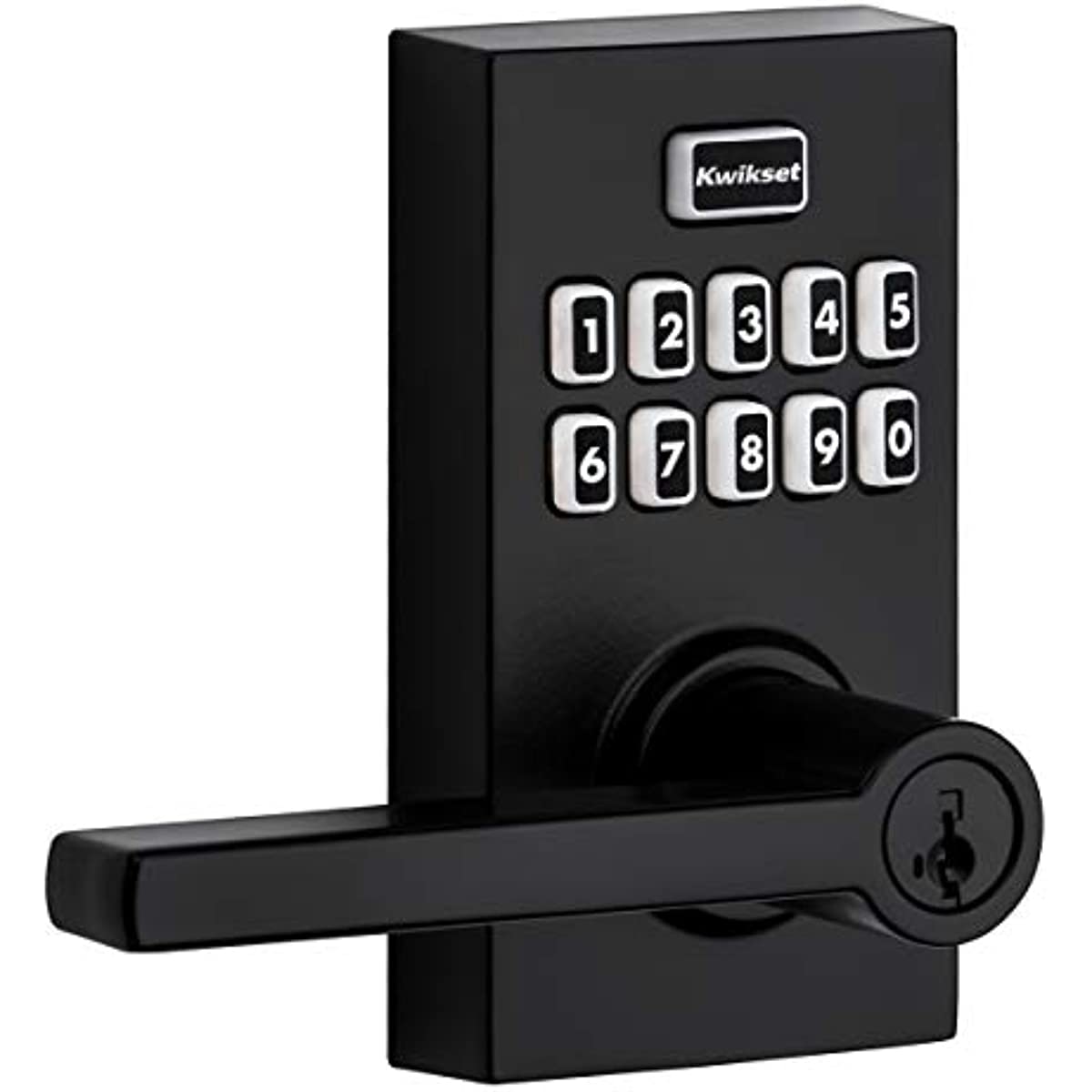 

SmartCode 917 Keypad Keyless Entry Contemporary Residential Electronic Lever Lock Deadbolt Alternative with Halifax Door Handle and SmartKey Security