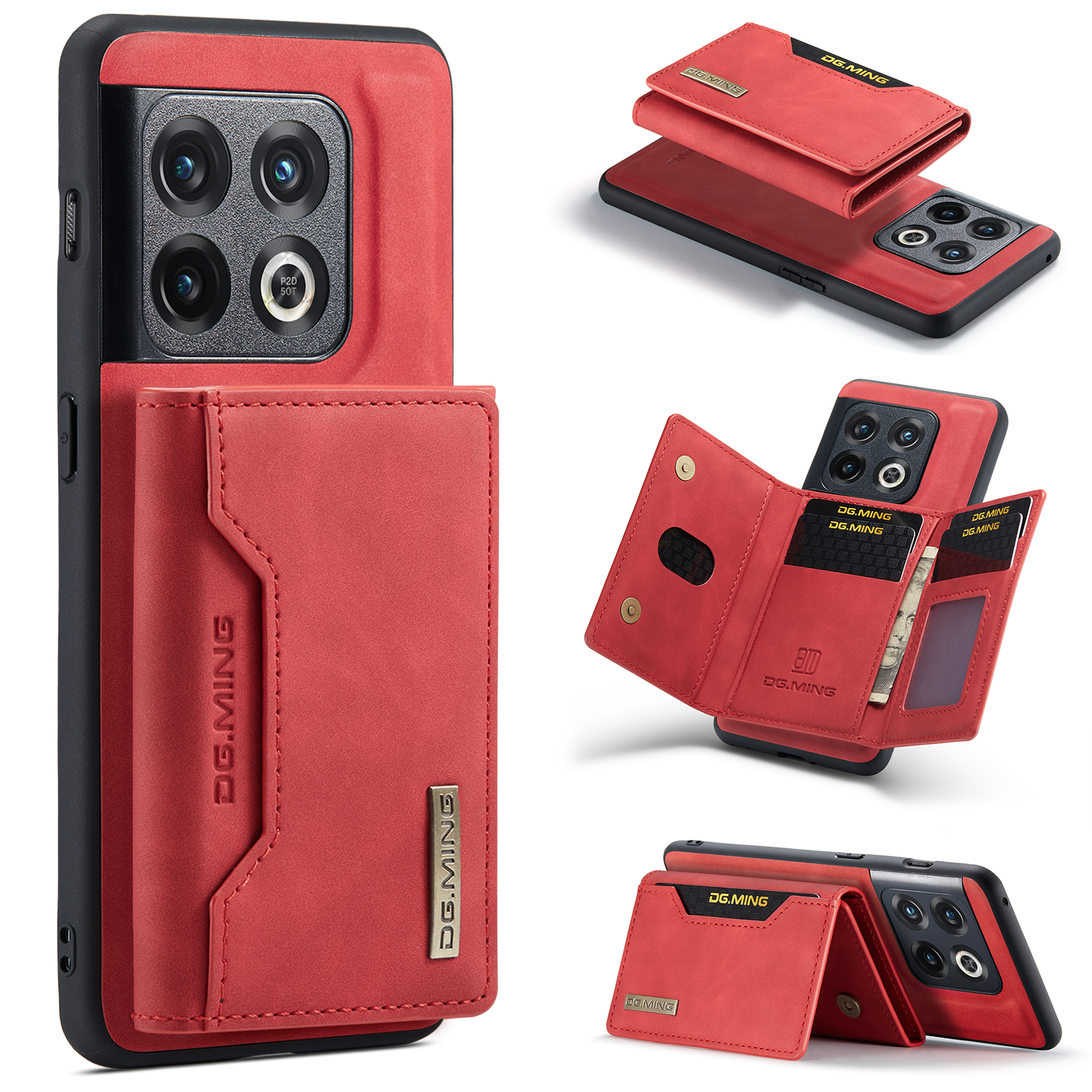 

Detachable Leather Wallet Phone Case For OnePlus 9 Pro 9RT Nord 2 N200 N20 10 Pro Ace 10R Huawei P50 Pro Google Pixel 5A 6A 7 Vintage Business Protection Phone Back Cover, Brown