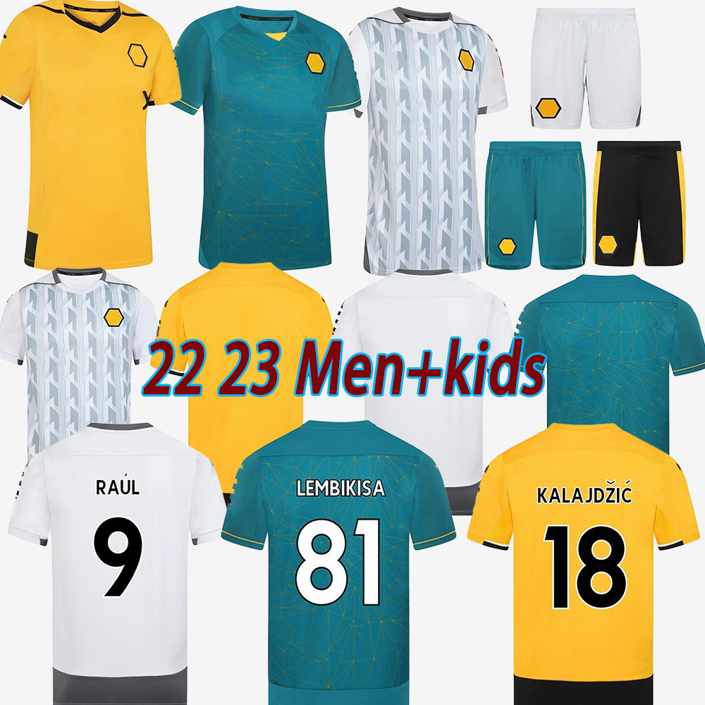 

soccer kits 22 23 Wolf Football Jersey Raul Semedoneto Nevestrinko T-shirt Ranger J Otto Bodens Gibbs Chenxi Woolf Hampton Football Shirt Men's Set, Fábio silva 17