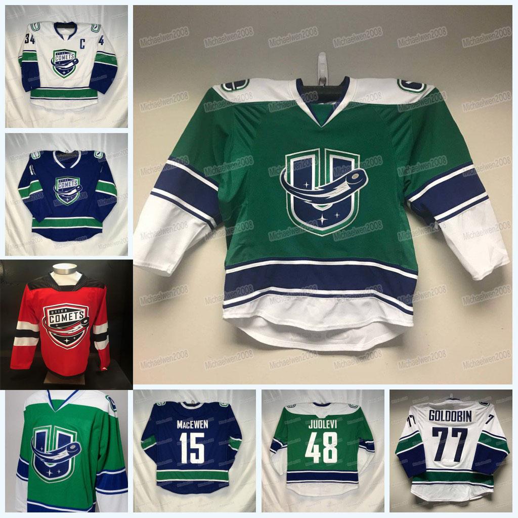 

Utica Comets Hockey Jersey AHL Custom Women Youth Reilly Walsh Fabian Zetterlund Graeme Clarke A.J. Greer Nate Schnarr Robbie Russo Nolan Fo, Men