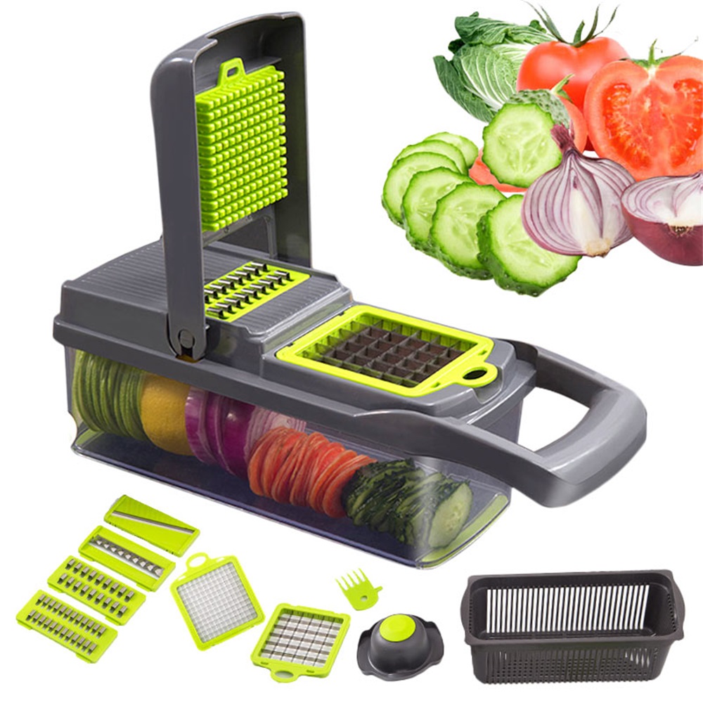 

Multifunction Vegetable Cutter Tools Steel Blade Potato Slicer Fruit Peeler Dicing Blades Carrot Cheese Grater Chopper Kitchen Gadgets