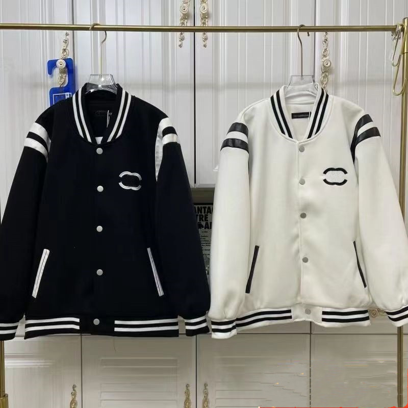 

Designer High Quality Baseball Jackets Fashion European and American High Collar Bomber Jackets, White