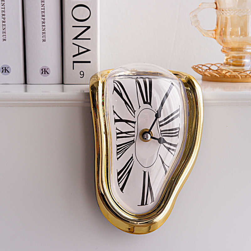 

Surreal Twisted Roman Numeral Wall Clocks Surrealism Salvador Dali Style Clock Home Accessory Melting Distorted Wall Watch Decor