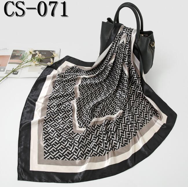 

9style Designer Letters Print Silk Scarf Headband for Women Summer Fashion Long Bag Scarves Paris Tote Luggage Ribbon Head Wrap 90-90cm