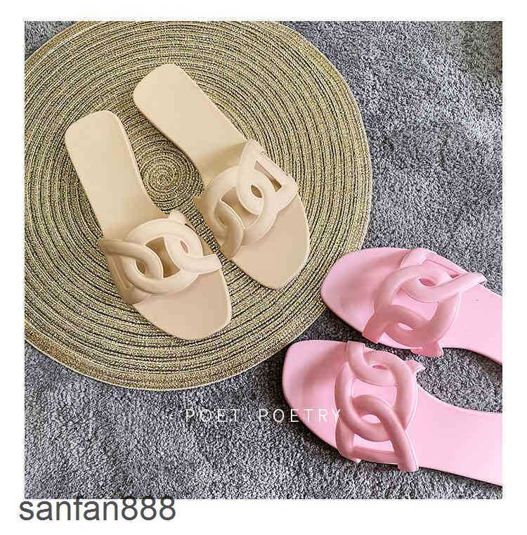 

Original Designer Hemres Slippers nose H family plastic pig slippers for women to wear rubber flat bottoms outside in summer hh989 G1B5 With logo UL8E, Peacock blue