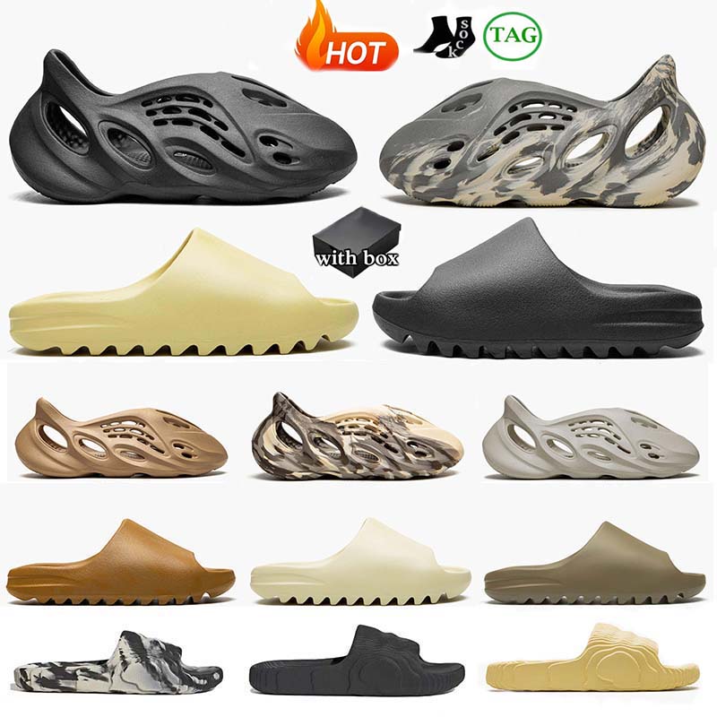 

Sandals Slides Sneakers Slippers Shoes Fashion Trainers Slider Foam Runner Slippers Graffiti Bone White Resin Desert Sand Designer Beach random gift box, 18