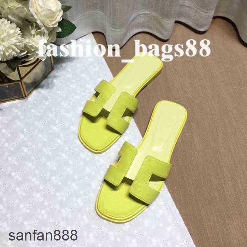 

Original Designer Hemres Slippers H Famous Brand Beach Classic Flat eel Summer Fashion Outdoor Flops Leather Lady Slides Women Shoe 2SWG With logo B888, #6
