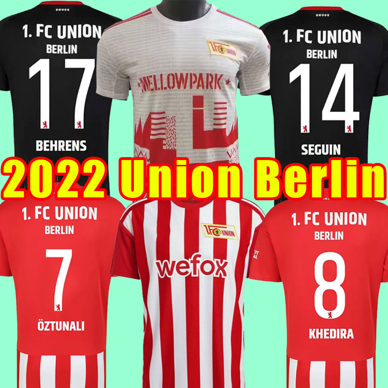

22 23 Union Berlin Mens Soccer Jerseys KHEDIRA TRIMMEL OZTUNALI SEGUIN Home Away Football Shirt HARAGUCHI BECKER THORSBY, Third