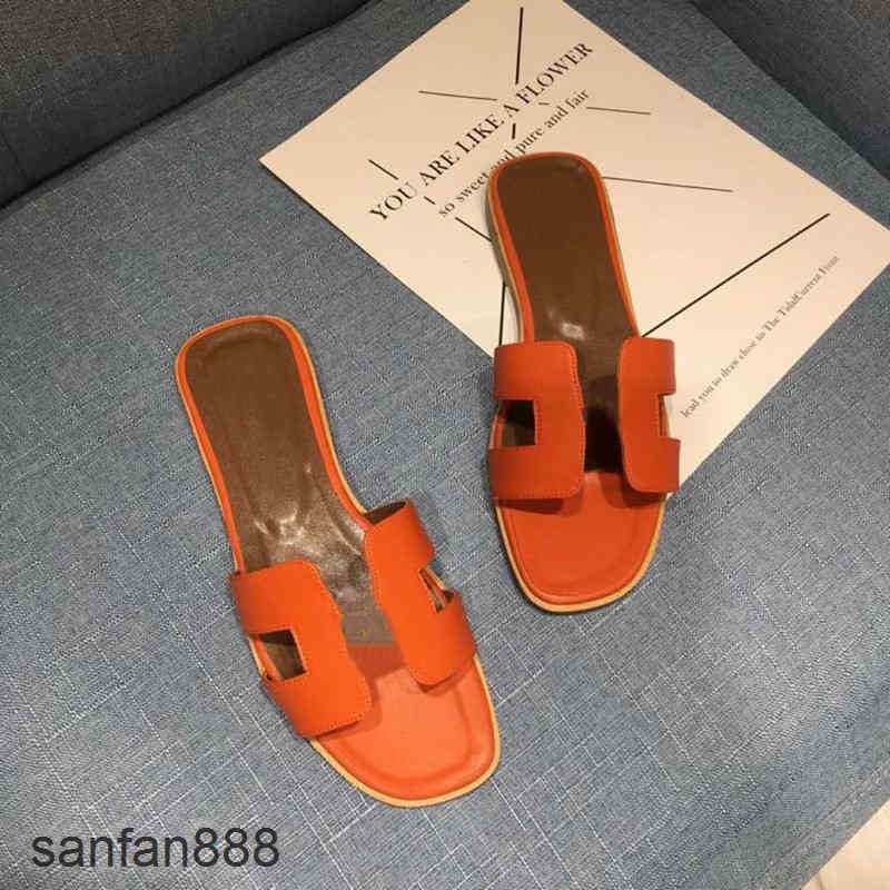 

Original Designer Hemres Slippers leather 2023 latest classic H ladies sandals summer luxueux casual slippers flip flops flat beach OCH4 With logo N8QV, 14