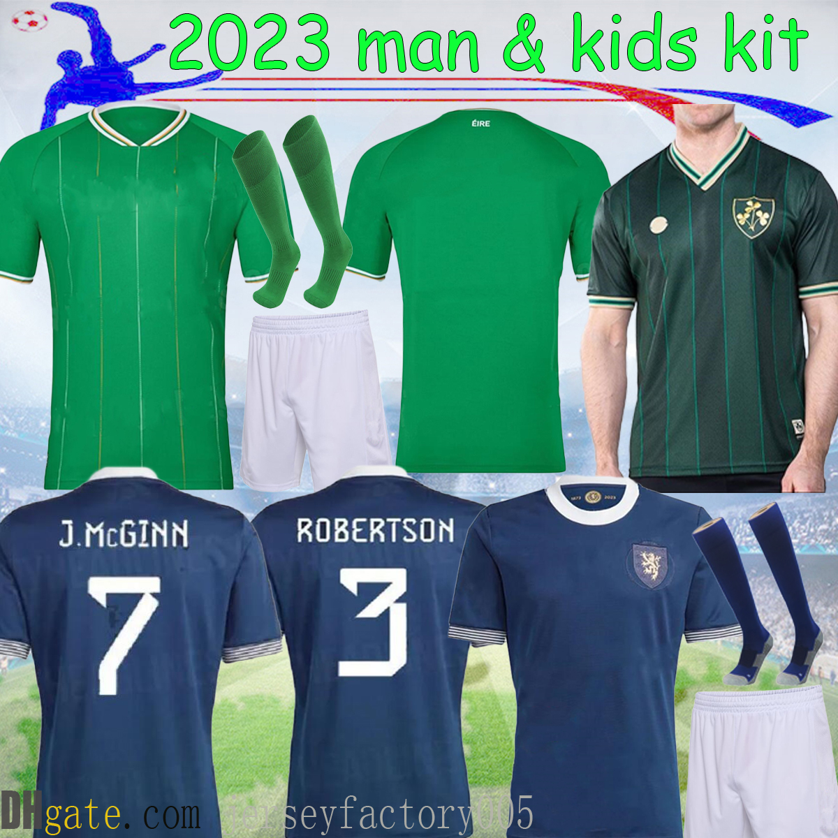 

23 24 Ireland special Soccer Jerseys DOHERTY DUFFY home 2023 Scotland 150th National Team Egan BRADY KEANE Hendrick McClean idan Football shirt Hendrick kids kit, 2023 special edition