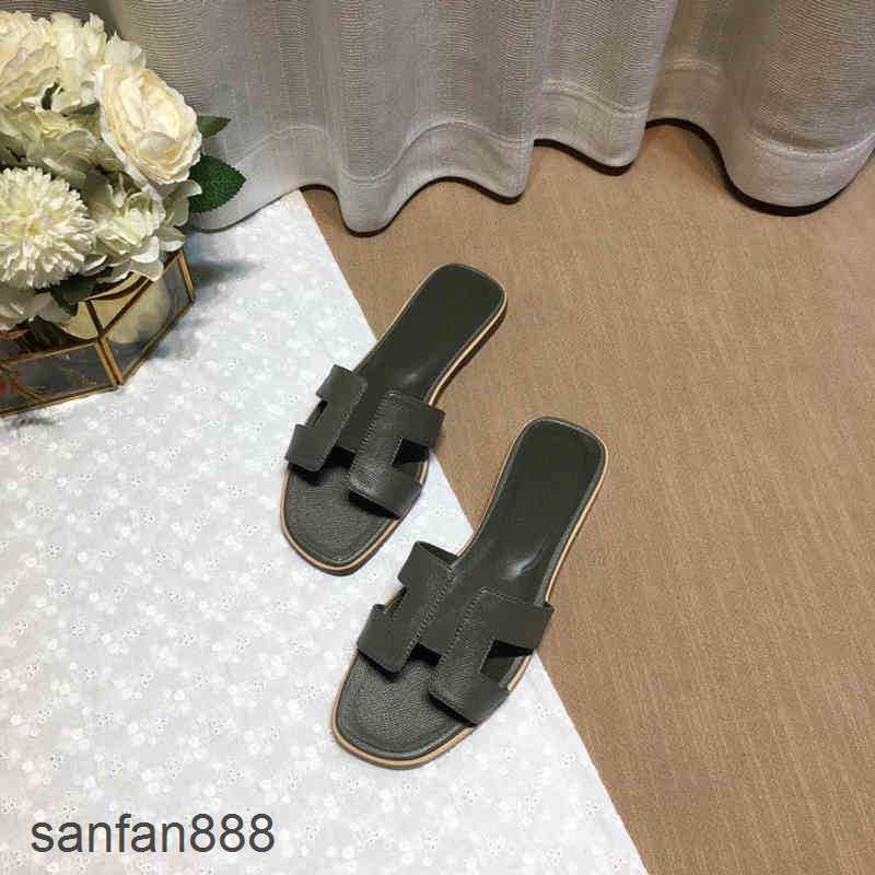 

Original Designer Hemres Slippers Flat erme Sliders Luxury H Classic Beach eel Summe Fashion Flip-Flops Ladies Shoes otel Bathroom RK0Y With logo WNPJ, #02