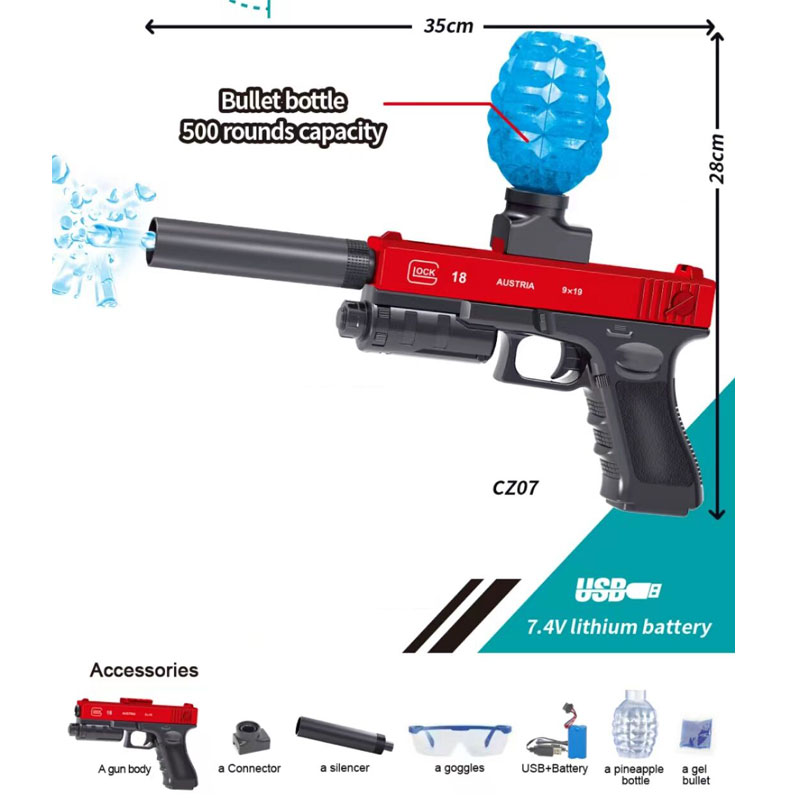 

Glock Toy Guns Electric Water Gel Pistol Airsoft Gun Pneumatic High Speed Shooting Splatter Ball Blasters For Adults Boys Cs