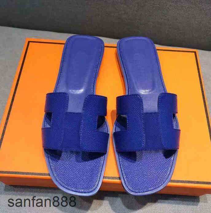 

Original Designer Hemres Slippers Beach H Women Summer Slide Legend Leather Flip Flops Sexy eels Ladies Sandales Fashion Orange Scu 8TP9 With logo PHSZ, Color6