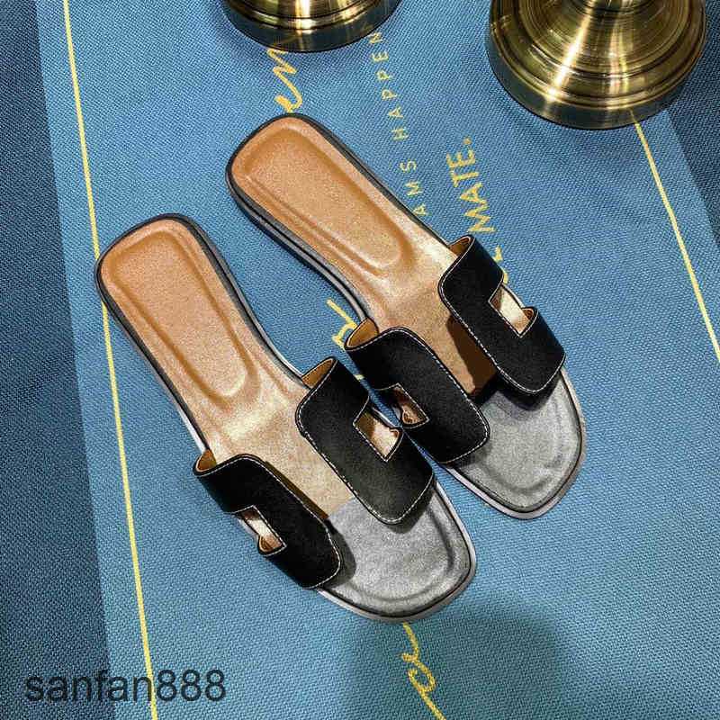 

Original Designer Hemres Slippers H 2023 Women Sandals Luxury Leather Summer Flat Slides Ladies Beach Sandal Party Wedding Oran Slipper With logo T44U, Colour-31