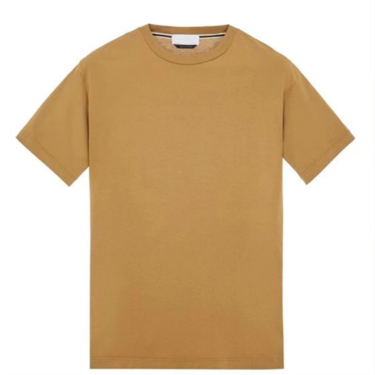 

Men's T-Shirts ST-23215 Men's Joker Small Neckline Loose T-shirt Couple Simple Letters Printed Short Sleeves, Light yellow