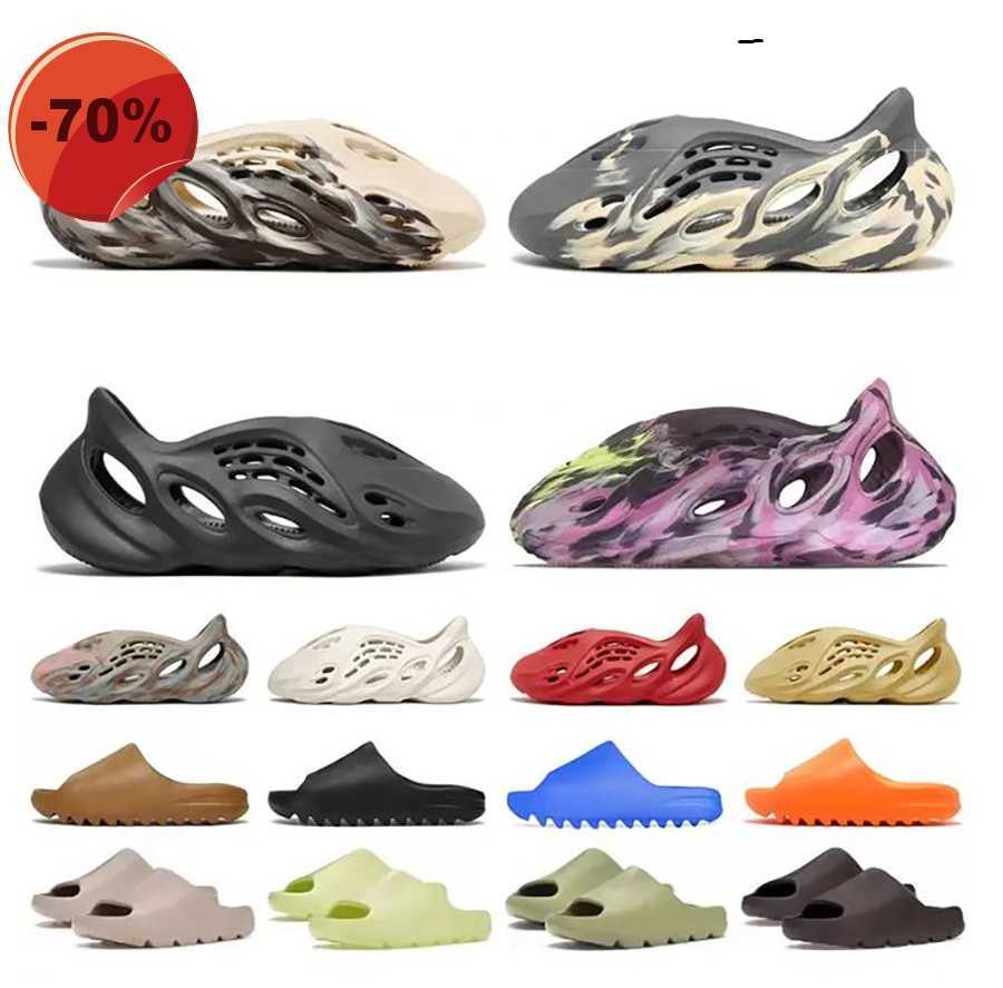 

Shoes Yeezzys Designer Slippers Woman Man Slider Vermillion Sandals Slide Ochre Runr Slides Mineral Blue Onyx Pure Slipper Foam Runr Bone, # 9