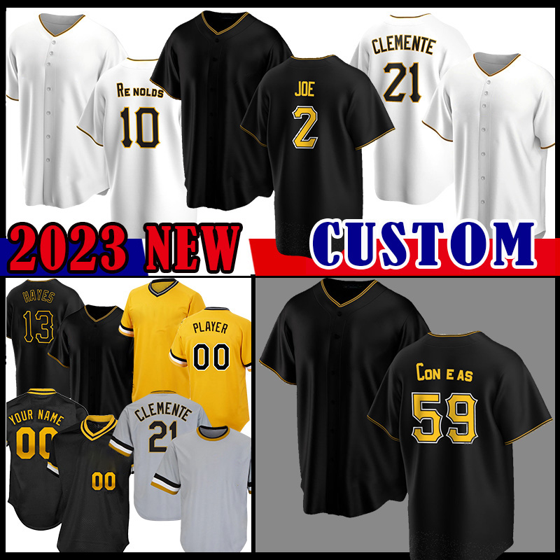 

Baseball Wear 2023 Jerseys New 59 Roansy Contreras 21 Roberto Clemente 10 Bryan Reynolds Connor Joe Cal Mitchell Travis Swaggerty Ryan Vilade 13 Hayes, Jersey(haidao)