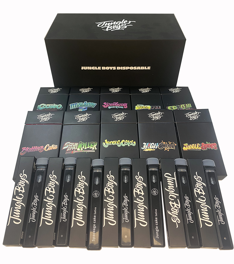 

New arrive jungle boys Disposable Pen E Cigarette 1ml Ceramic Coil Vape Cartridges Rechargeable Battery with master boxes