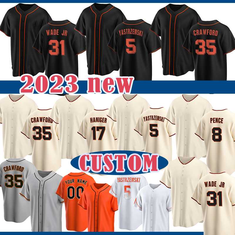 

Baseball Jerseys New Wear San Francisco 2023 Giants 35 Brandon Crawford 5 Mike Yastrzemski 31 LaMonte Wade Jr Michael Conforto Mitch Haniger Joc Pederson 7 Davis, Jersey(juren)