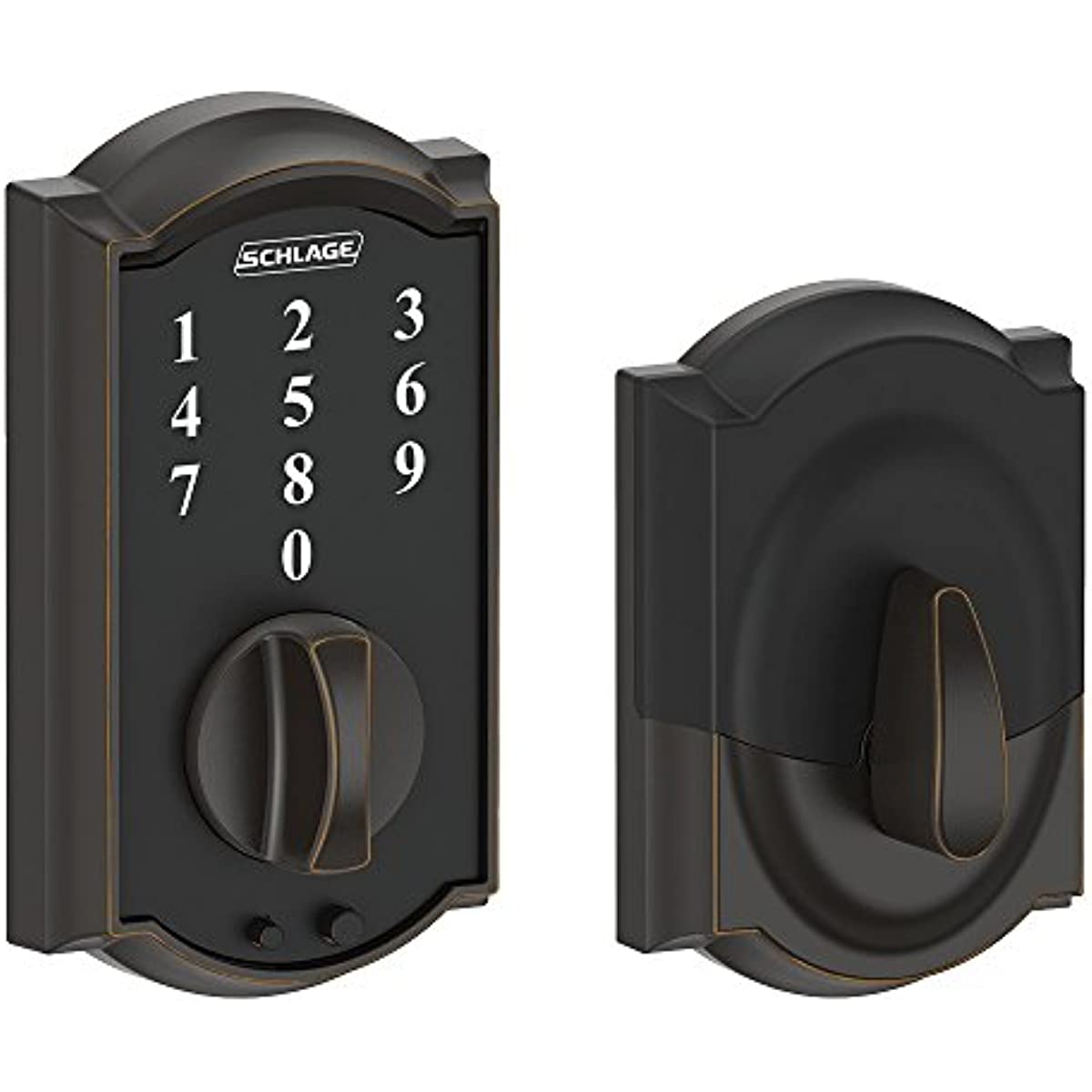 

Lock BE375 CAM 716 Camelot Touch Deadbolt, Aged Bronze