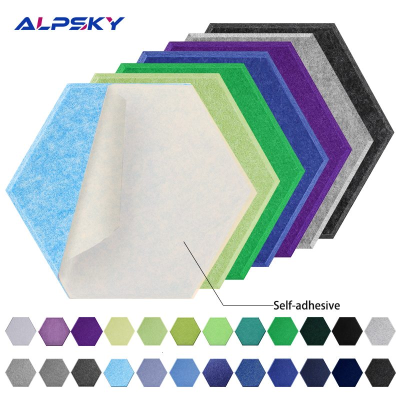

Wall Stickers 12Pcs Hexagon Selfadhesive Soundproofing Panels Sound Proof Acoustic Panel Study Meeting Room Nursery Decor Home Deco 230321