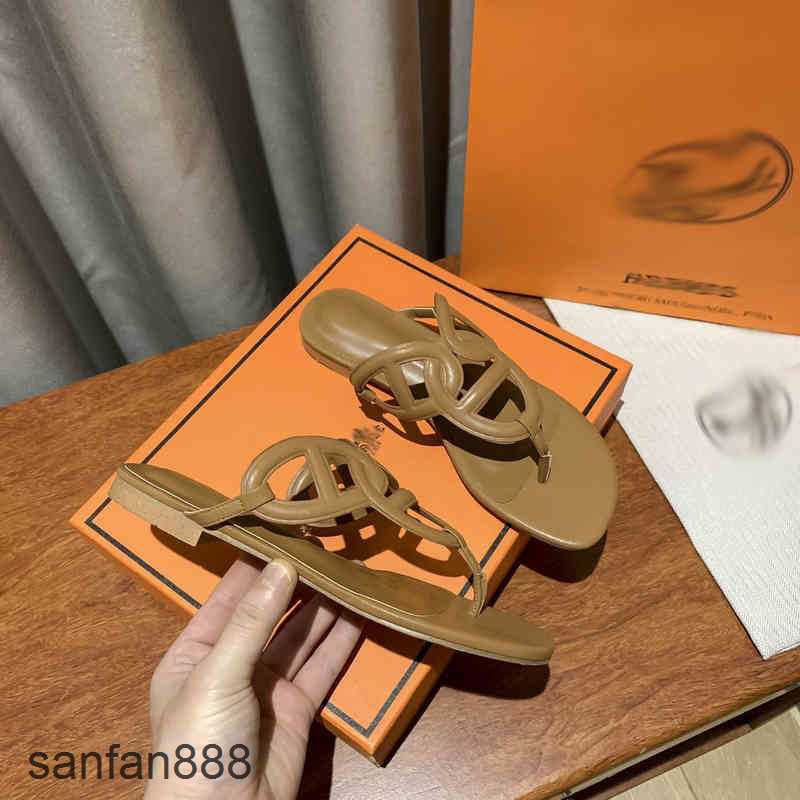 

Original Designer Hemres Slippers H-shaped H 72% OFF designer slippers fashion wear flat bottom clip toe sandal slipper IQ5U With logo YKYQ, White