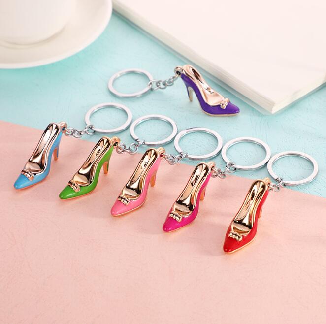 

Colorful high heels key chain High-heeled shoes handbags accessories car key ring chain pendant Multicolor key ring free ship