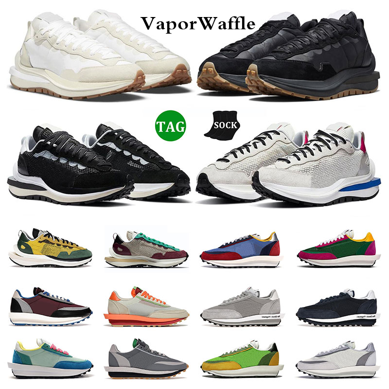 

VaporWaffle sacais men shoes LDWaffle waffle mens sneakers Triple Black White Nylon Royal Fuchsia Sail Gum Fragment women sports trainers, 26
