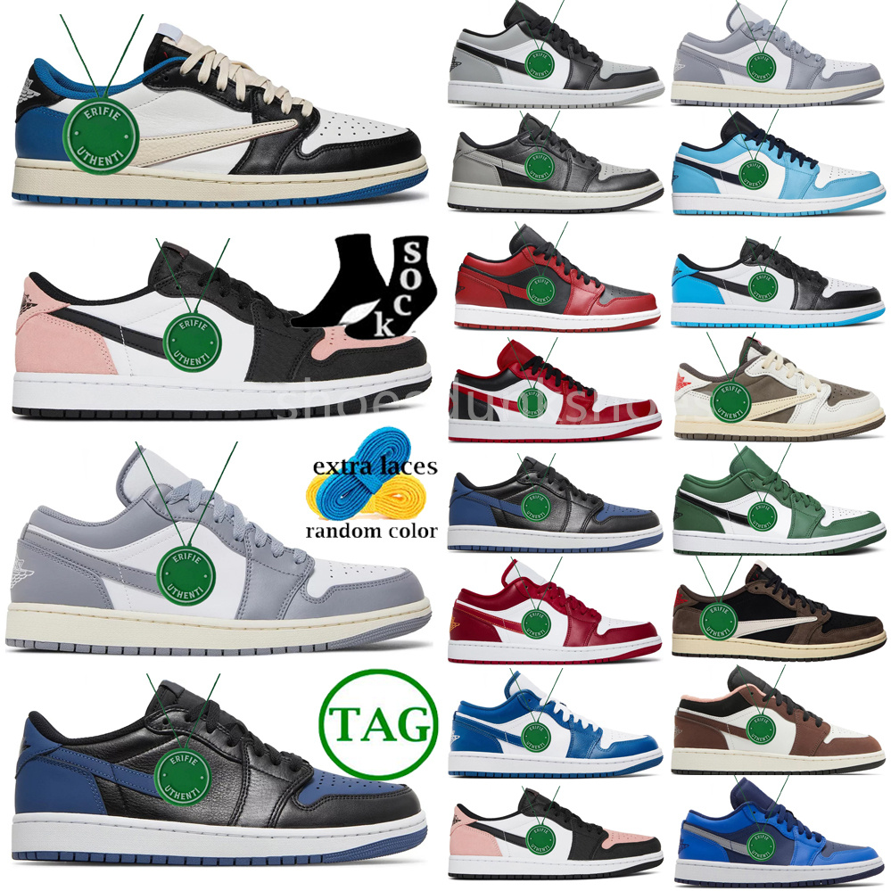 

OG Airs Jumpman 1 Low Basketball Shoes mens women Mocha jordens 1s Sneakers Crater Black cool Grey Bred Toe dunks Panda Team Red Trainers Outdoor Walking, Color#29