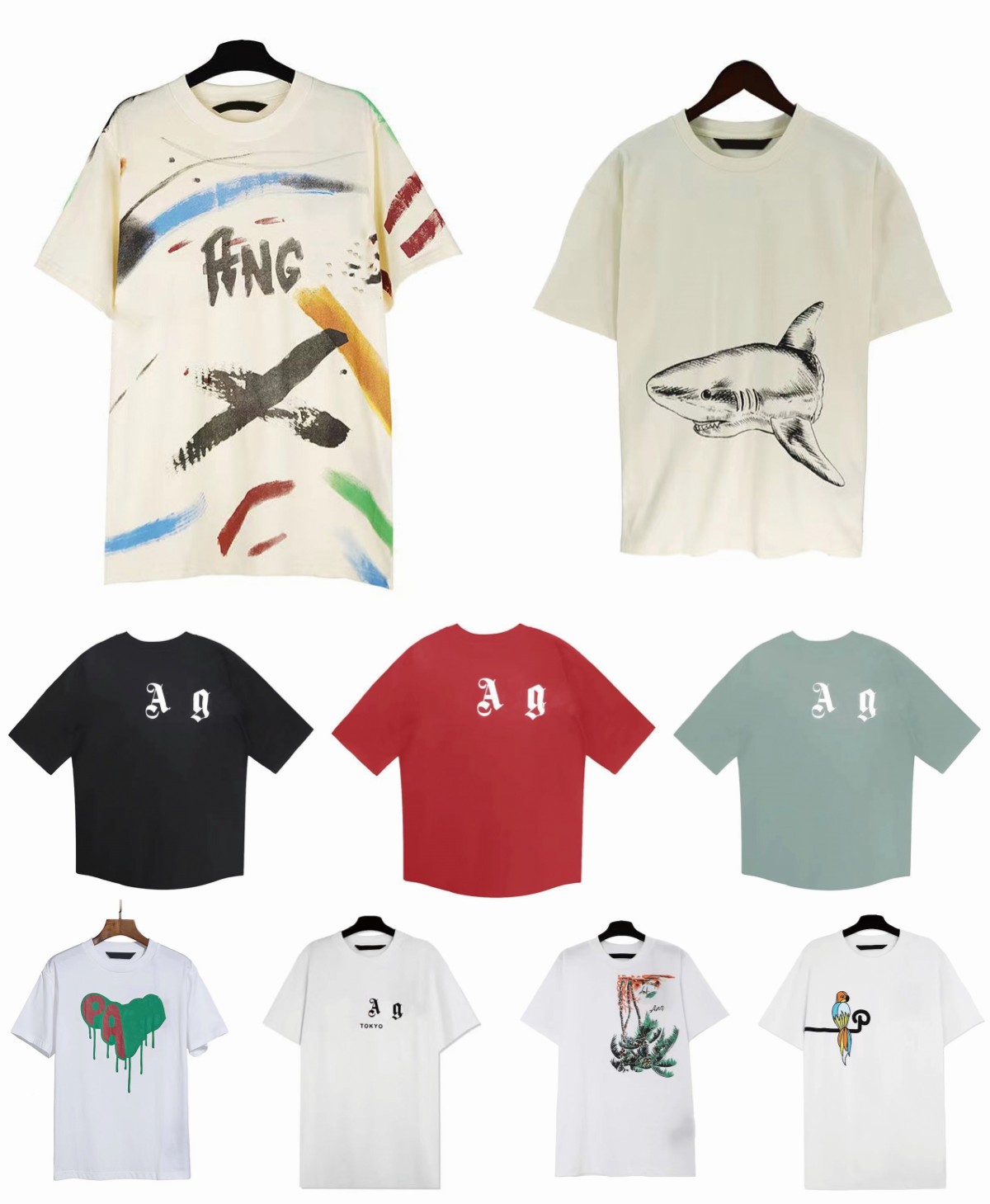 

Men Guillotine Bear Shirt Designer Womens Tshirt Bear crocodile Printed shirts Mens Tshirt Summer Trend Short Sleeve Casual shirts Top High Street Tee T Shirt Palms angel Tops