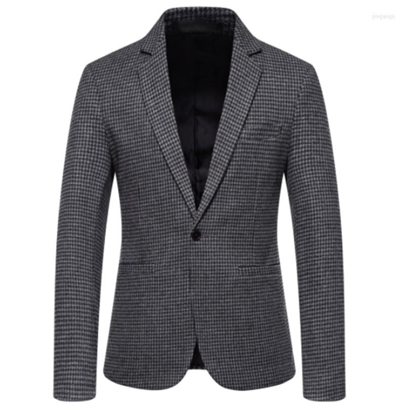 

Men's Suits Men Business Leisure Spring Autumn Suit Coat European And American Simple Men's Wear Wool Wind Warm Fashion Versatile, Light grey