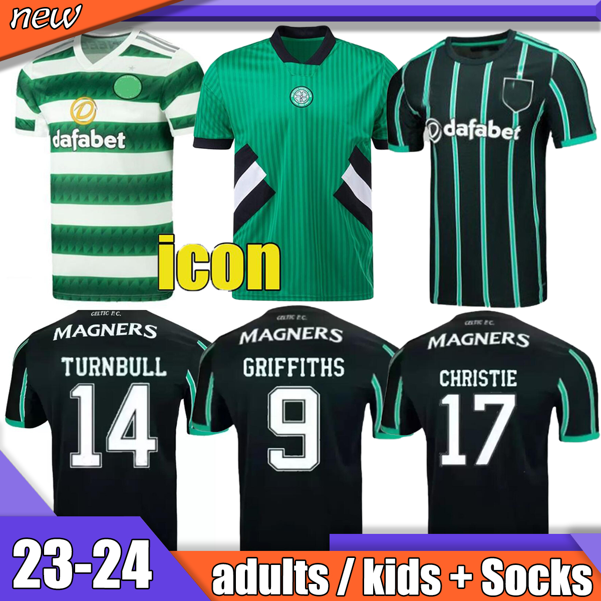 

2023 Celtic STARFELT TURNBULL Icon Fourth soccer jerseys home 4th KYOGO JOTA AJETI 22 23 Mens Kids ABADA MCGREGOR football shirt Men kids kit set Jerseys de futbol, 04