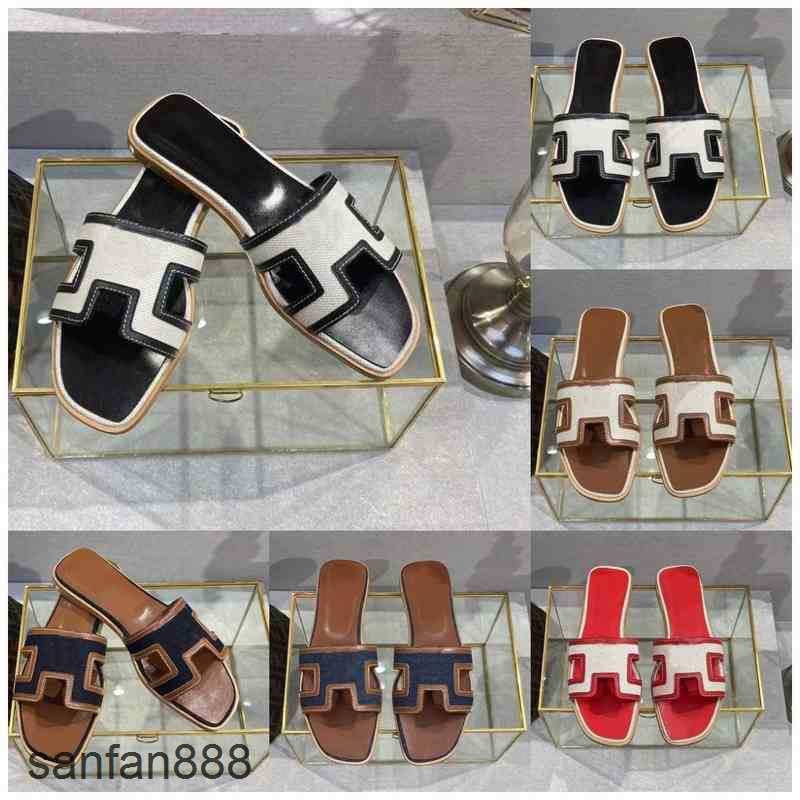 

Original Designer Hemres Slippers H Women Genuine Leather Sandals Summer Oran Flat Flip Flop Crocodile Skin Slides Ladies Beach Sandal With logo 7XIO, Color 1