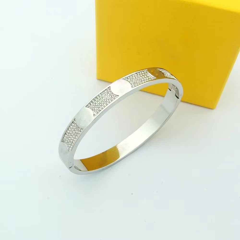 

Fashion Love Bracelet Women's Rose Gold Silver Women's Bracelet Titanium Steel Screwdriver Diamond Luxury Designer Jewelry Women's Men's Bracelet With Original Box 56