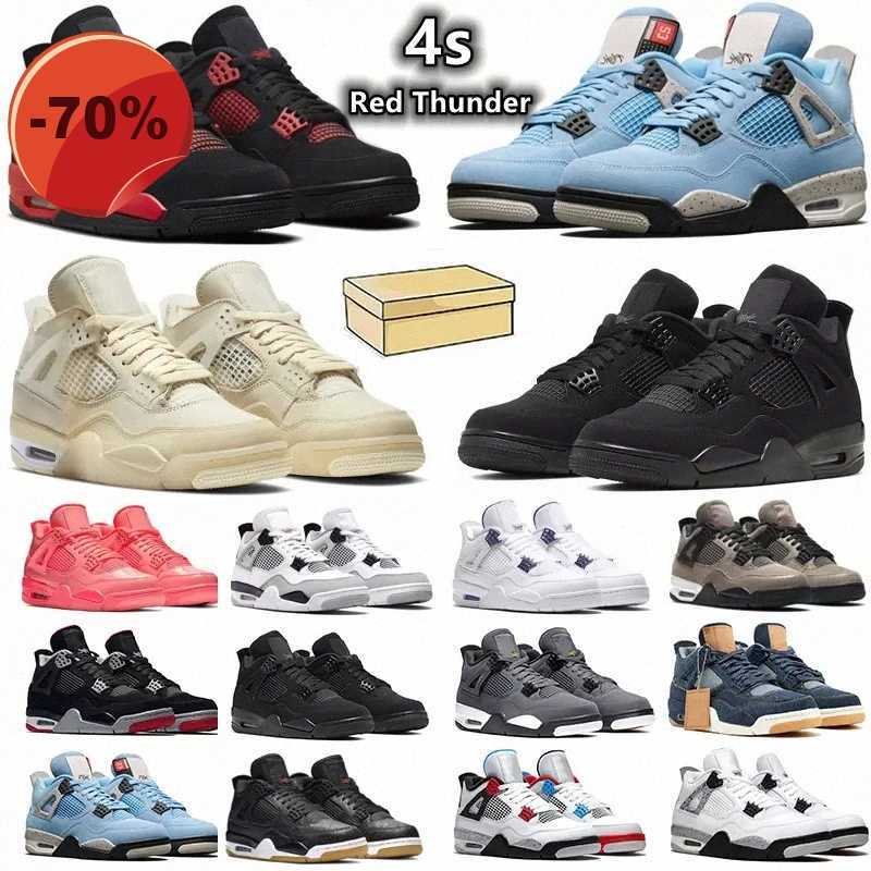 

High 2023 4s 4 Basketball shoes Mens Shoes Sail Sneakers patent bred Military Black University Blue Atmosphere Infrared Fire Red Thunder3xQ#, 16