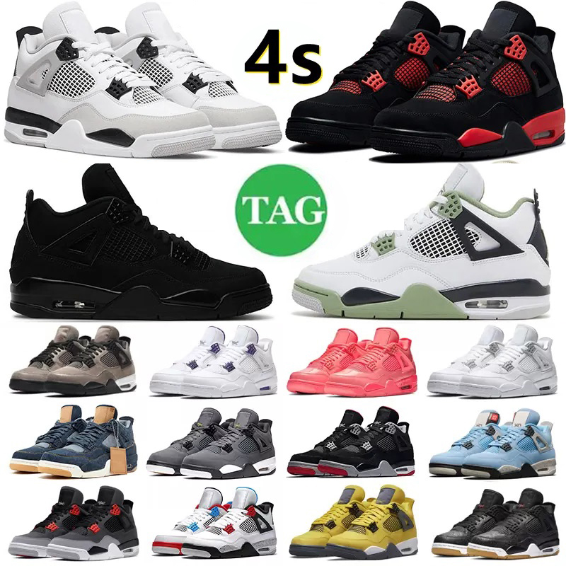 

Sports Shoes basketball shoes jumpman black cat 4s trainers Bordeaux Midnight Navy University Blue Black Cat Red Thunder Infrared Bred Pink Blue Canvas Trainers