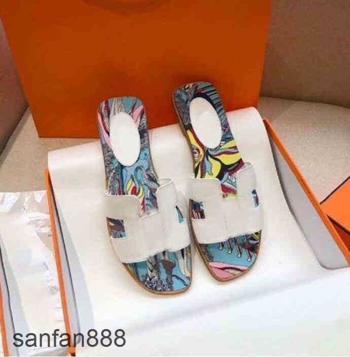 

Original Designer Hemres Slippers Beach H Women Summer Slide Legend Leather Flip Flops Sexy eels Ladies Sandales Fashion Orange Scu UUZI With logo 4LI5, Color13