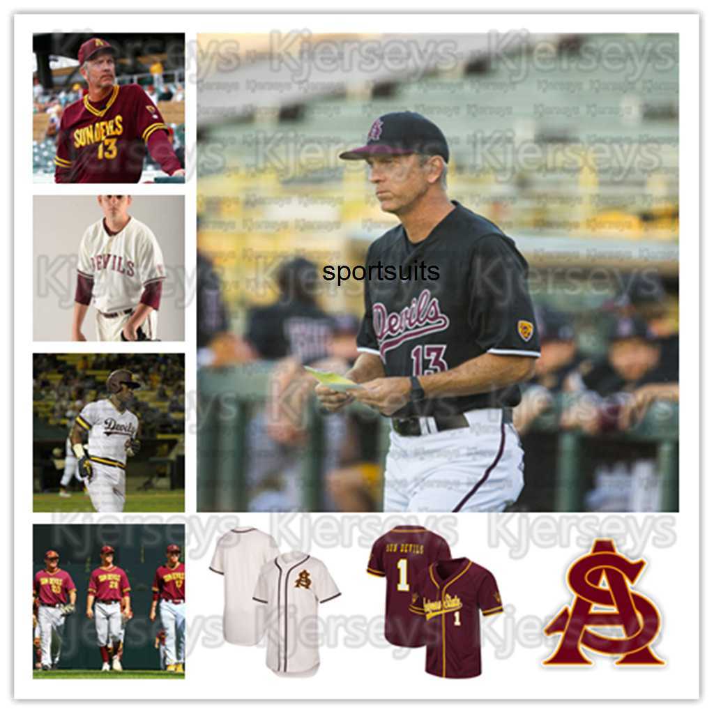 

Custom Arizona State Sun Devils baseball Jersey Austin Barnes Ian Kinsler Dustin Pedroia Andre Ethier Barry Bonds Reggie Jackson ASU Jersey, As 2