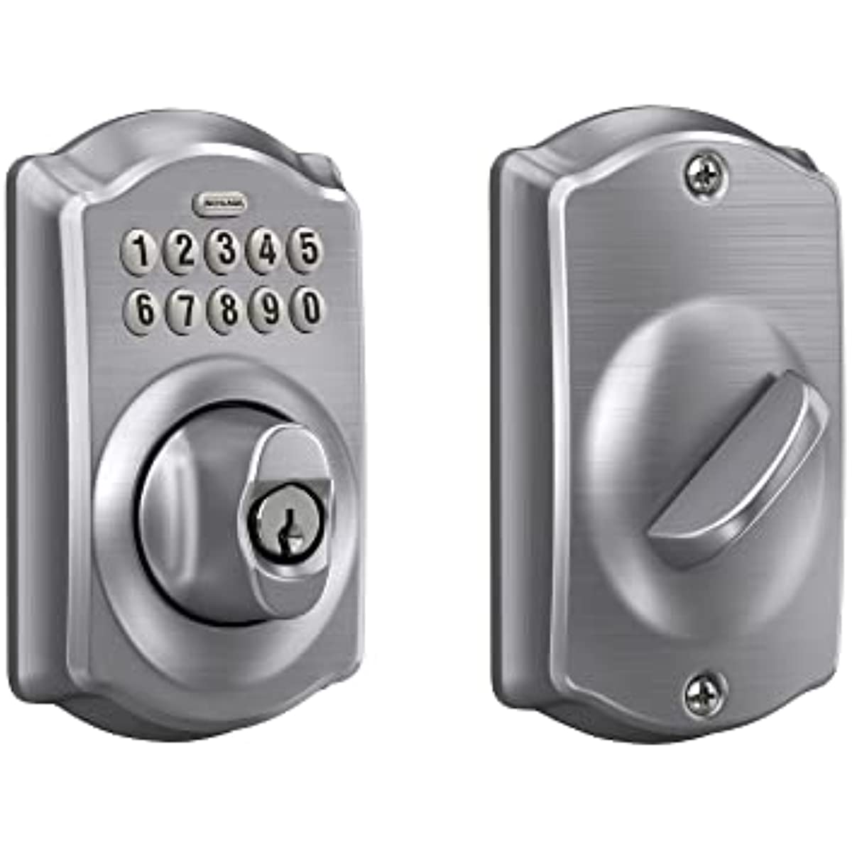 

BE365 CAM 626 Camelot Keypad Deadbolt, Electronic Keyless Entry Lock, Satin Chrome
