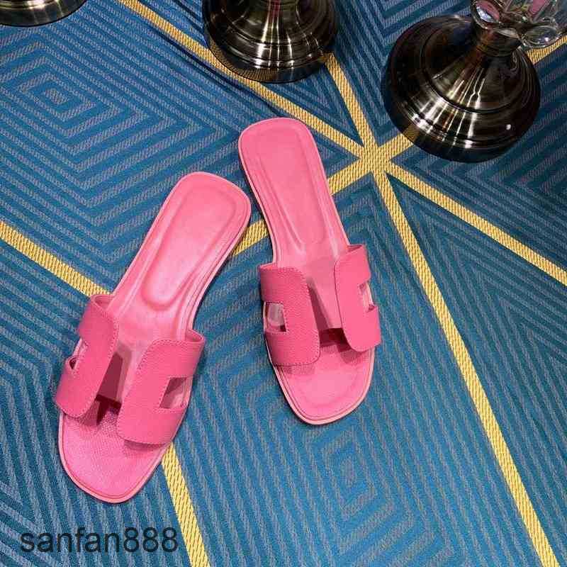 

Original Designer Hemres Slippers Sandals H Luxury 2023 Slipper Ladies Women Genuine 100% Leather Flat Shoe Oran Sandal Party Weddi FKD8 With logo A7NB, Colour-37