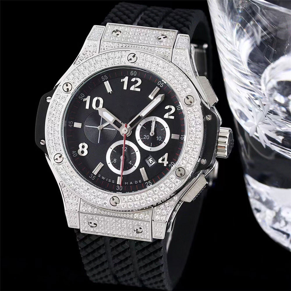 

Mens Quartz Watch 44mm Dial Rubber Band Fashion Business Watches Life Waterproof Design Men Wristwatch Gift, Color 2