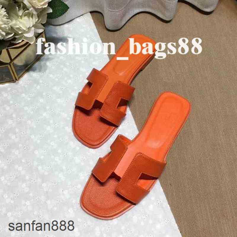 

Original Designer Hemres Slippers Famous Brand Beach H Classic Flat eel Summer Fashion Outdoor Flops Leather Lady Slides Women Shoe 65YS With logo KIS0, #5