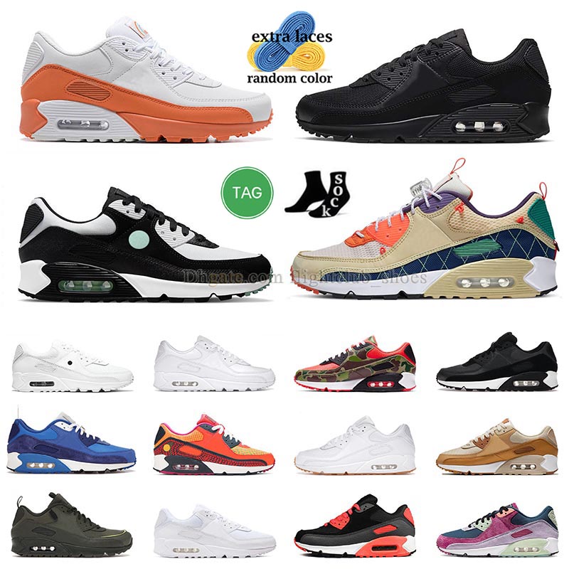 

2023 luxury Running Shoes Sports 90 90s Black White Green Glow Caramel What The Camo Sun Club Phantom Coconut Milk Club Og Sneakers Trainers Mens Women Big Size 12 13, A5 white 40-46