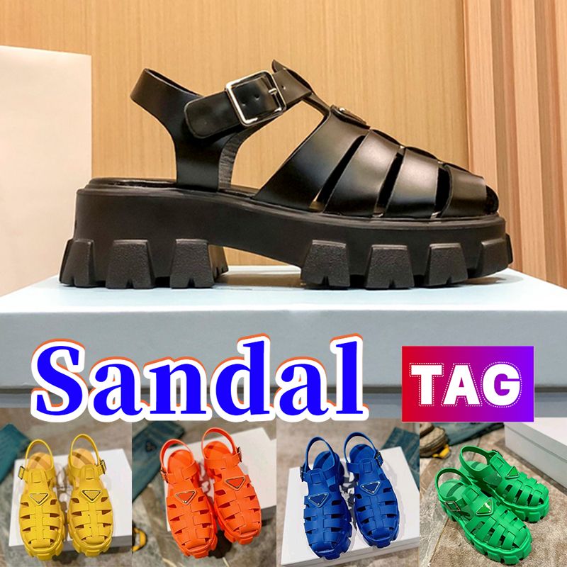 

Women Slippers Rubber Sandals Platform Sandal Luxury Womens Shoe Chunky heels summer beach mid-heel Black White Slides Slippers Med Slide Slipper Low heel