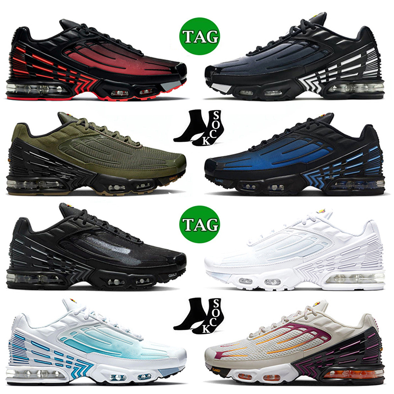 

wholesale unity tuned 3 running shoes for men women tn plus designer classic laser blue triple black white track red obsidian silver jogging walking tns sneakers, B20 grey navy 39-46