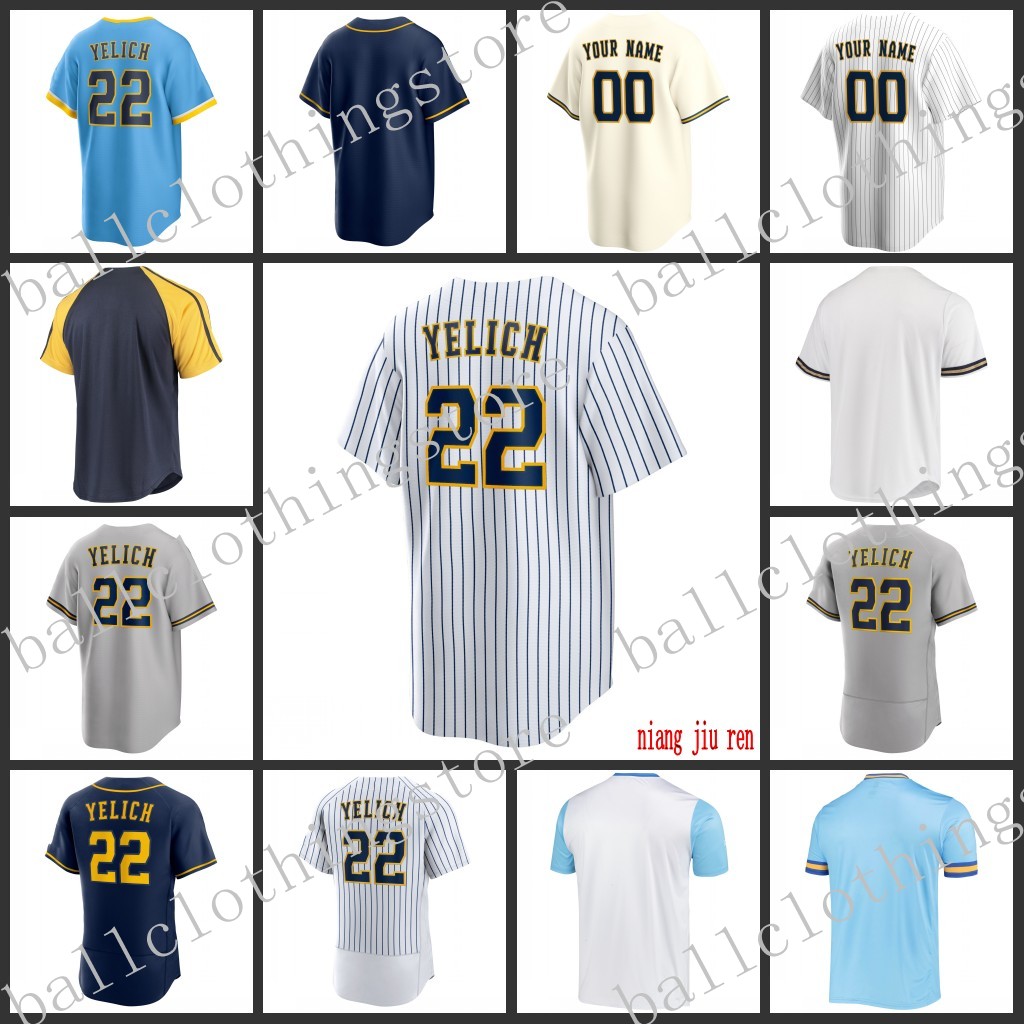 

Custom Men Women Youth Baseball Jerseys Christian Yelich Rowdy Tellez Willy Adames Owen Miller Abraham Toro Brice Turang Brian Anderson William Mens Jersey S-4XL, Women2