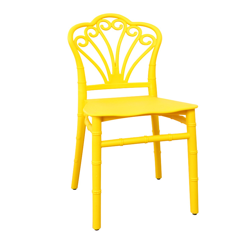 

Plastic chairs Children's Bamboo Chair Modern Simple Home Backrest Dining Chair