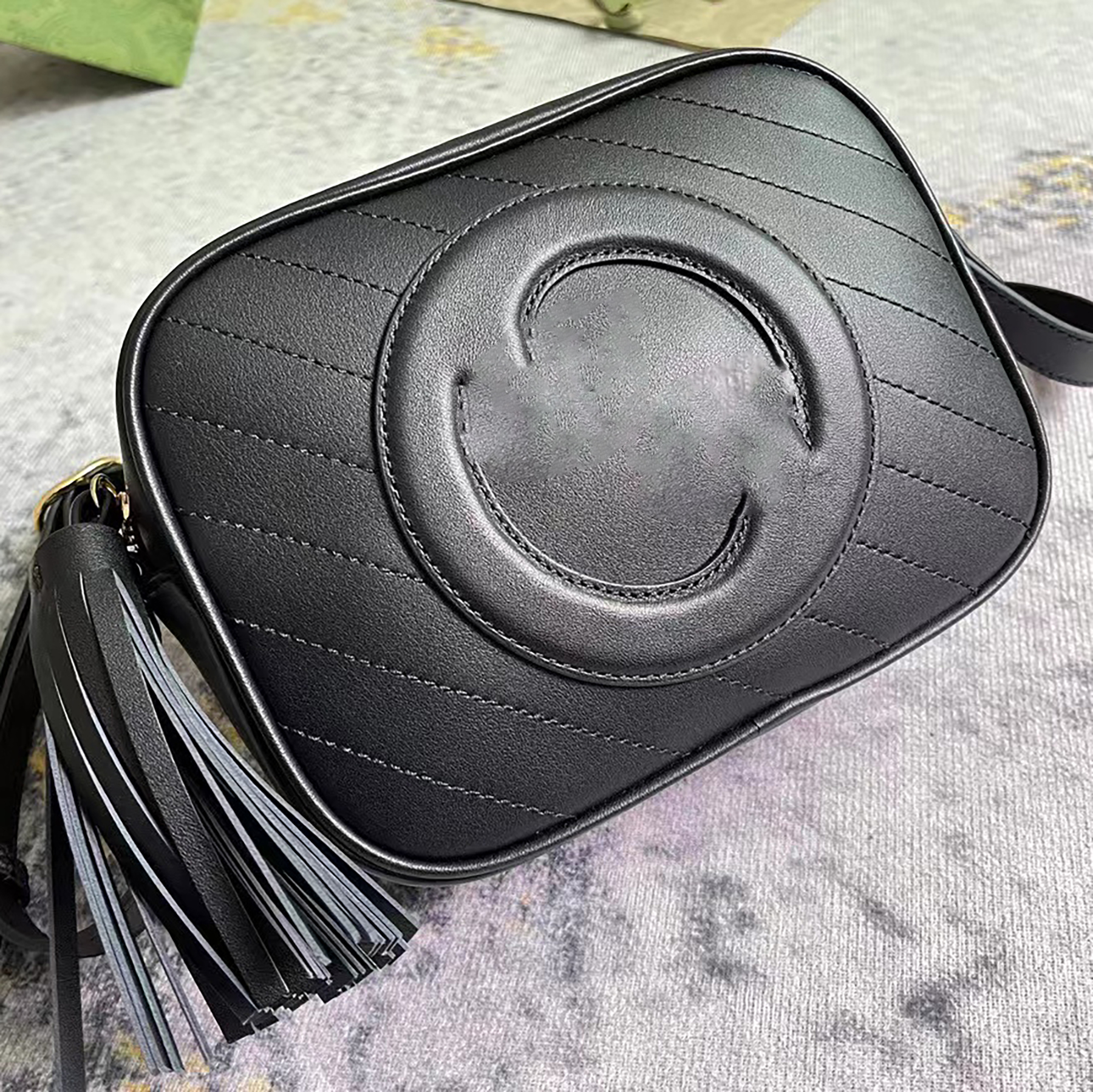 

Blondie Small Shoulder Bag Round Interlocking G Shoulder Crossbody Bag Side Tassel Genuine Leather Luxury Designer Women Camera Handbags Fashion Luxury Tote Lady