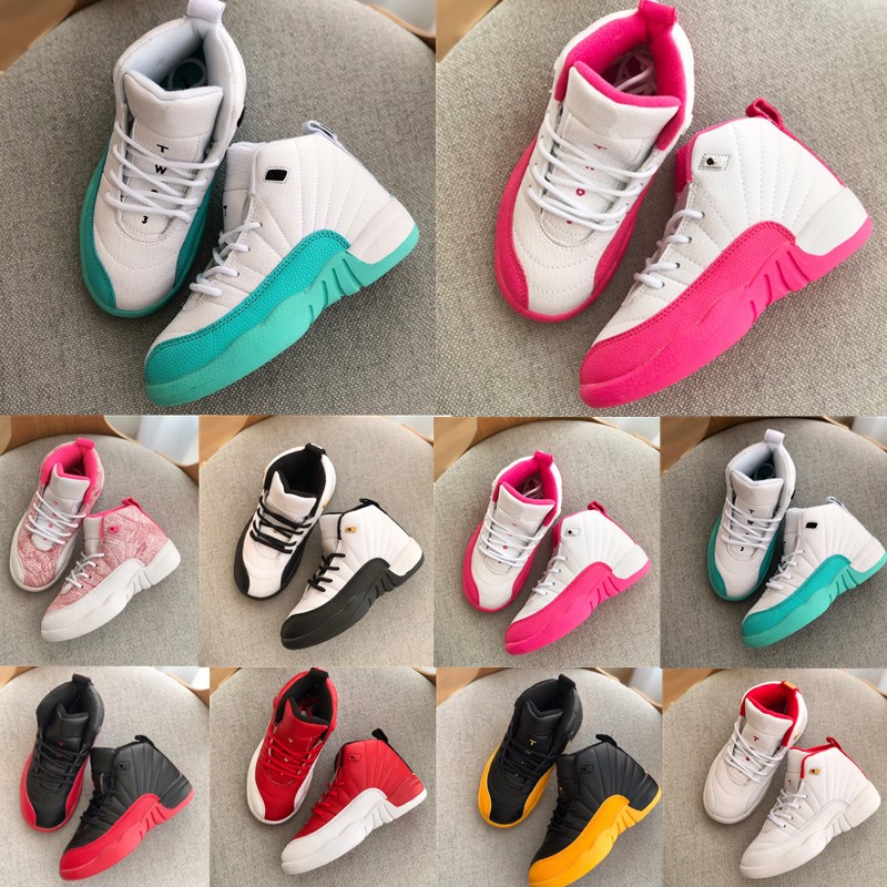 

boys 12s 12 kids Shoes boy girl Basketball toddler Retro Black Deadly Pink Red Athletic Sneakers Kid shoe chidren designer sneake P3dk#, 05