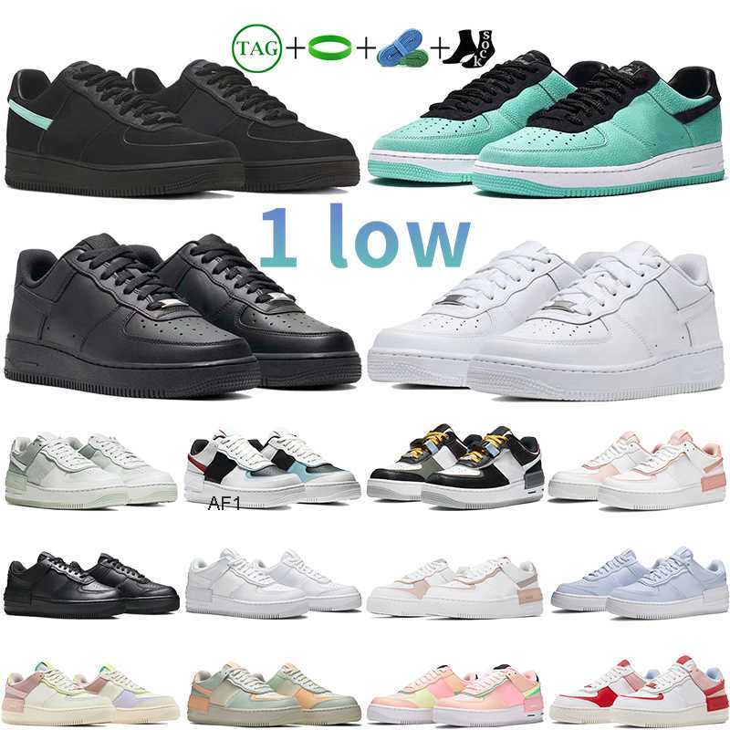 

men women Tify co.1837 platform casual shoes forces 1 shadow designer shoe AF1 low leather sneakers Triple White Black Spruce Aura Amethyst, Brown multi-color
